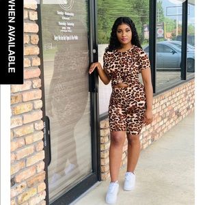 Leopard biker set